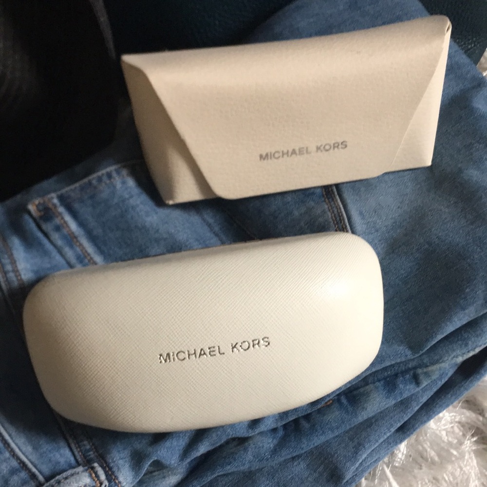 Michael Kors Set of 2 Saffiano Protective Eyeglass Sunglass Cases